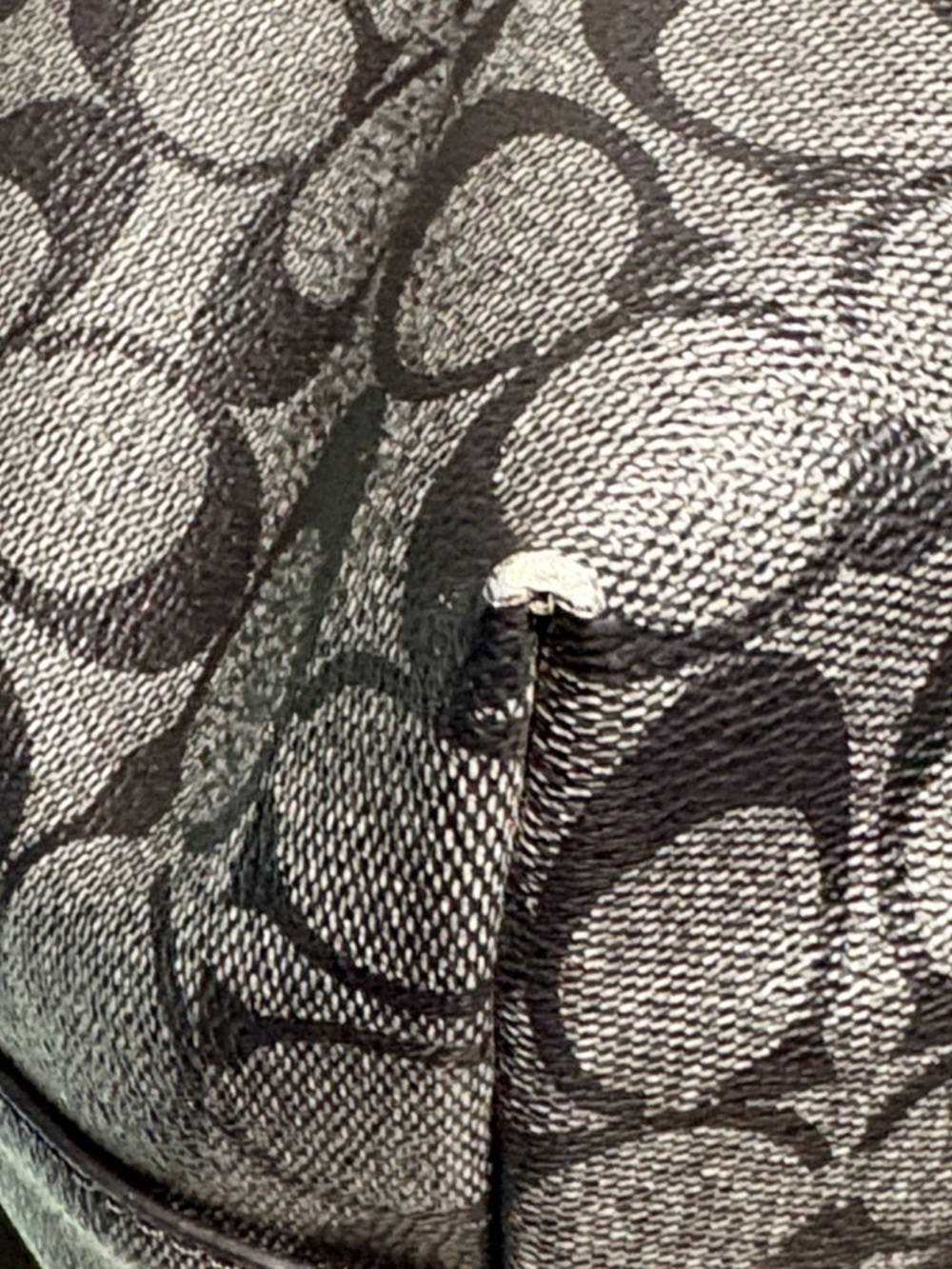 Coach Signature City Zip Tote - Black Smoke/Black F58292 - Picture 6 of 15